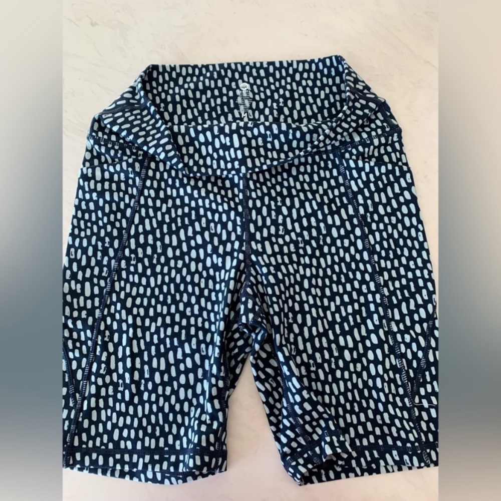 Senita Athletics Navy Spots Biker Shorts, Size M